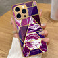 iPhone 15 Pro Max - O'Nation Shades of Marble Series - HQ Premium Shine Durable Golden Electroplate Case