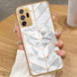Samsung Galaxy Note 20 Ultra - White Marble Series 2 - HQ Premium Shine Durable Golden Electroplate Case