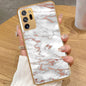 Samsung Galaxy Note 20 Ultra - White Marble Series 2 - HQ Premium Shine Durable Golden Electroplate Case