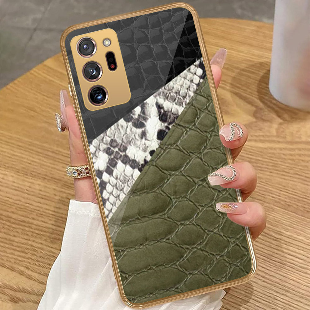 Samsung Galaxy Note 20 Ultra - Printed Skins Series - HQ Premium Shine Durable Golden Electroplate Case