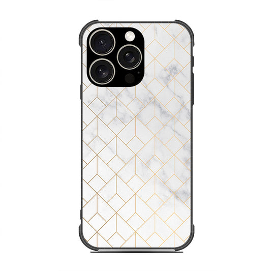 iPhone 16 Pro Max - White Marble Series 2 - HQ Ultra Shine Premium Infinity Glass Soft Silicon Shockproof Case